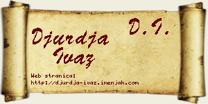 Đurđa Ivaz vizit kartica